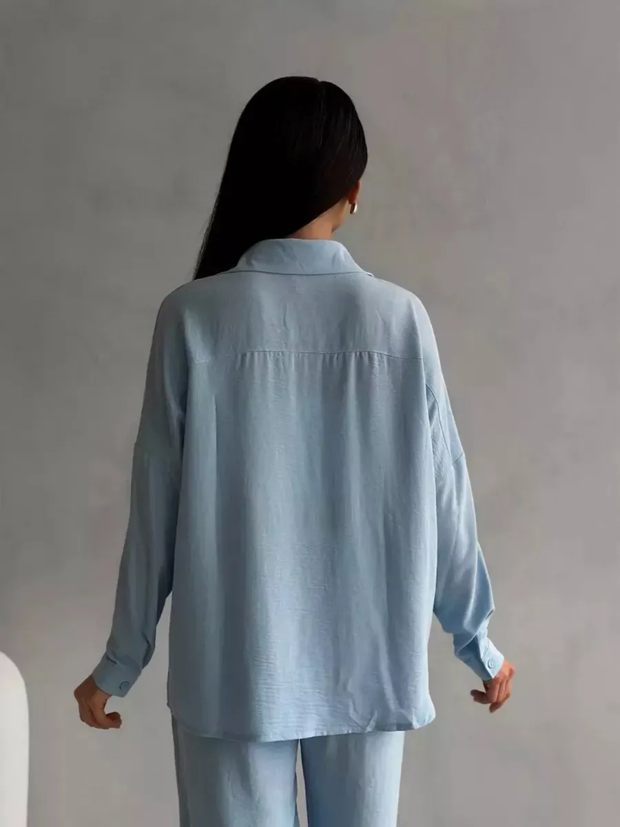 Button Up Long Sleeve Shirt and Pants Set, image 6