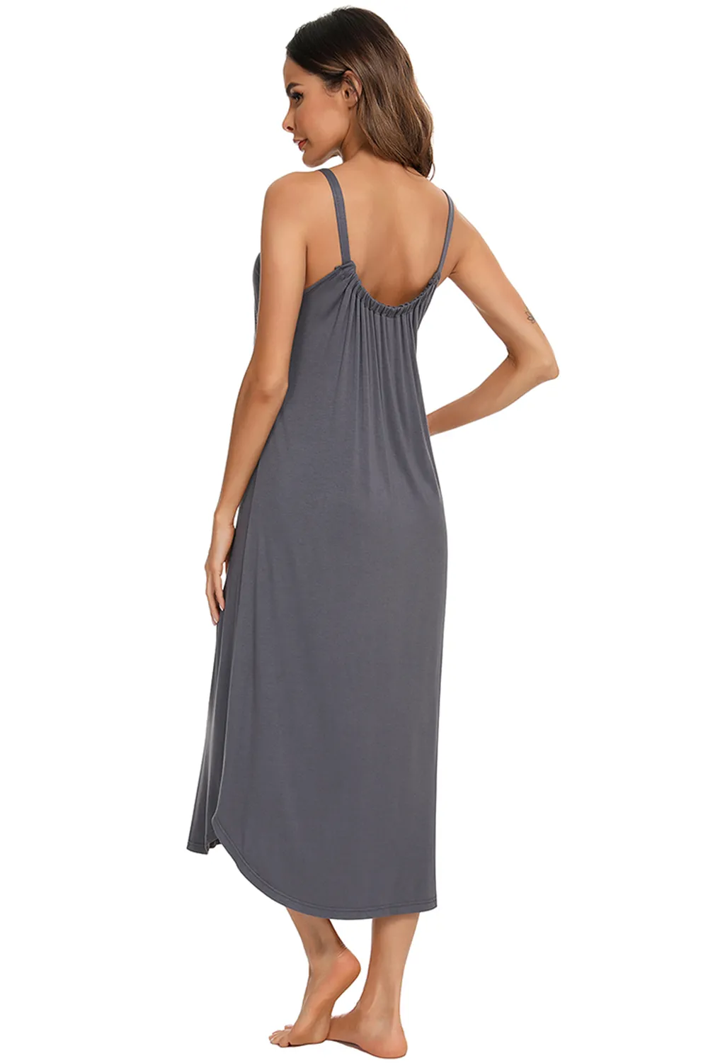 V-Neck Midi Lounge Dress, image 14