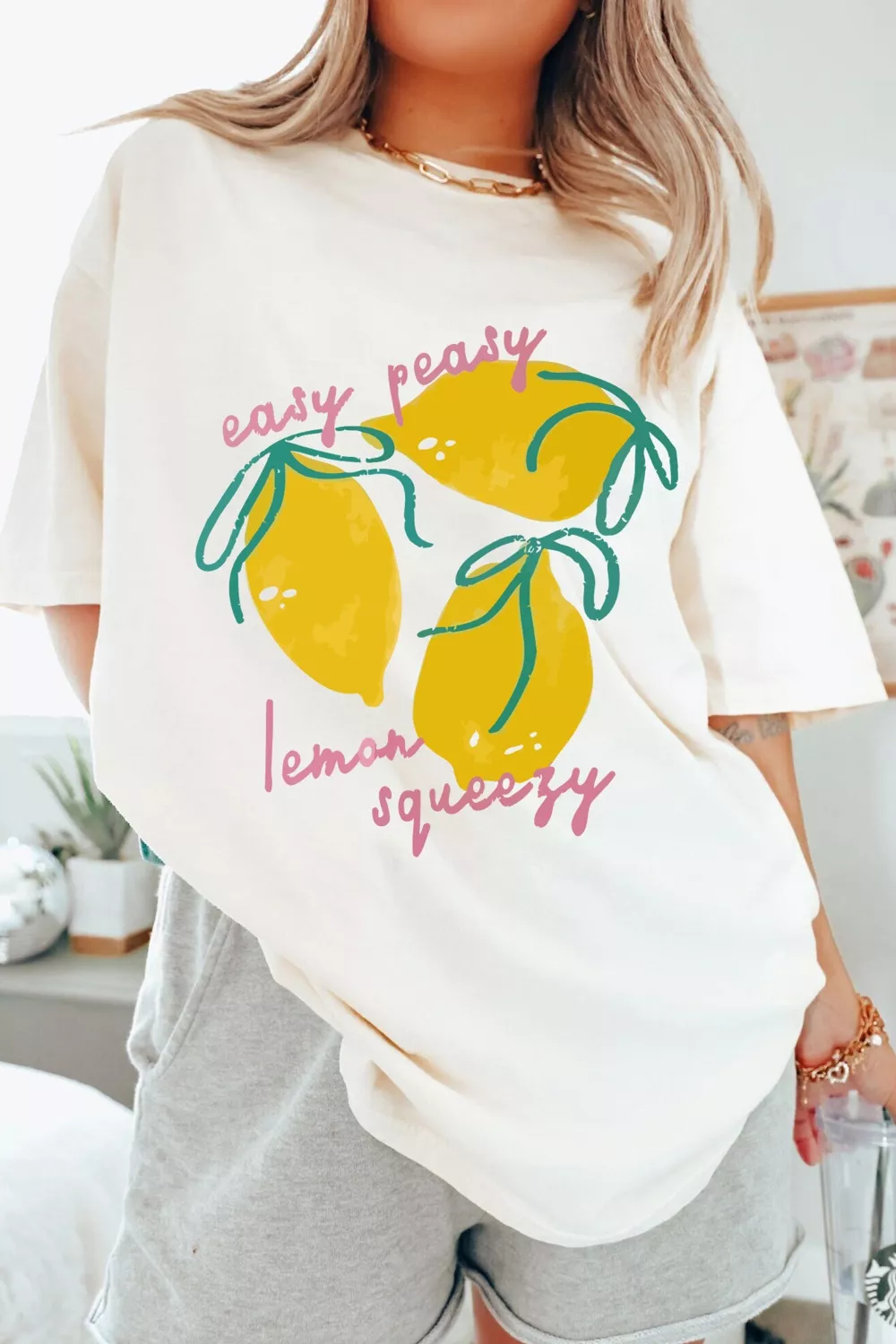 Easy Peasy Lemon Squeezy Graphic Tee, image 4