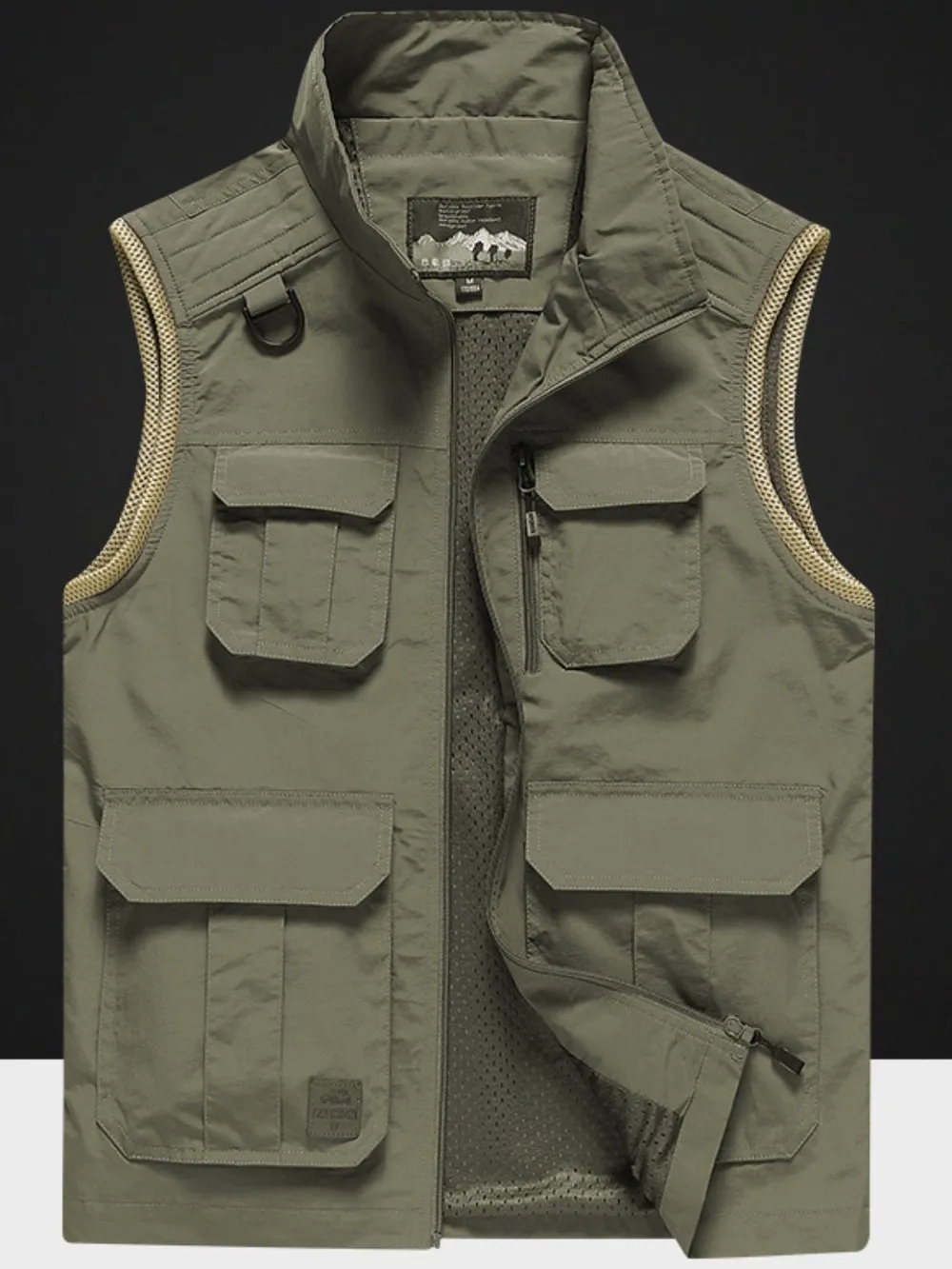 Men's Plus Size Zip Up Vest with Pockets, image 7