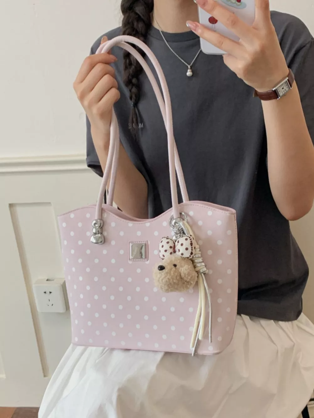 Polka Dot Shoulder Bag, image 4