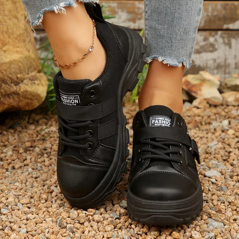 Lace Up Platform Casual Sneakers, image 4