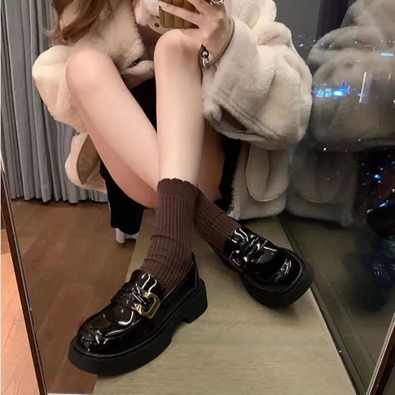 Round Toe Platform Loafers, image 2