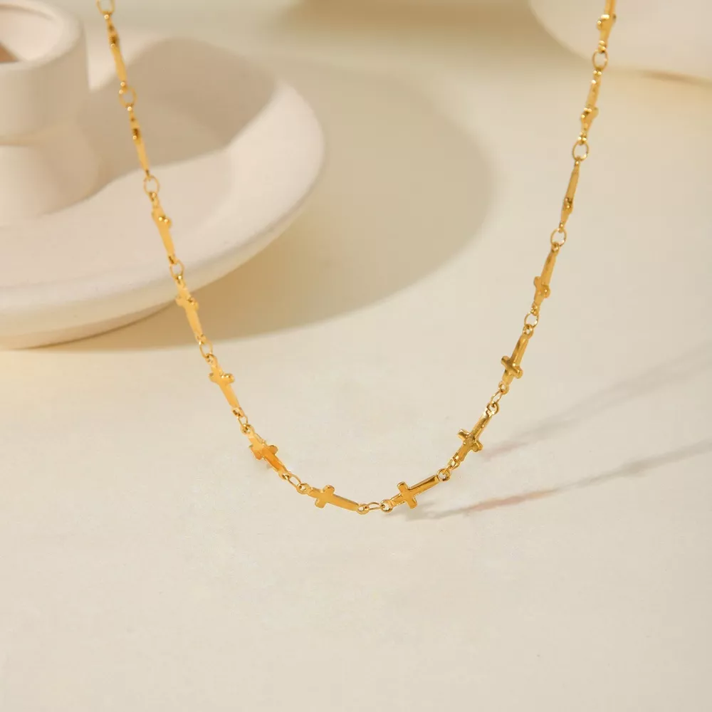 18K Gold-Plated Cross Necklace, image 7