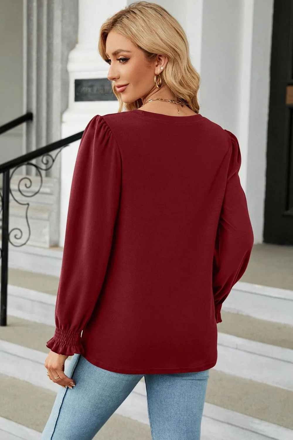 Round Neck Long Sleeve T-Shirt, image 3