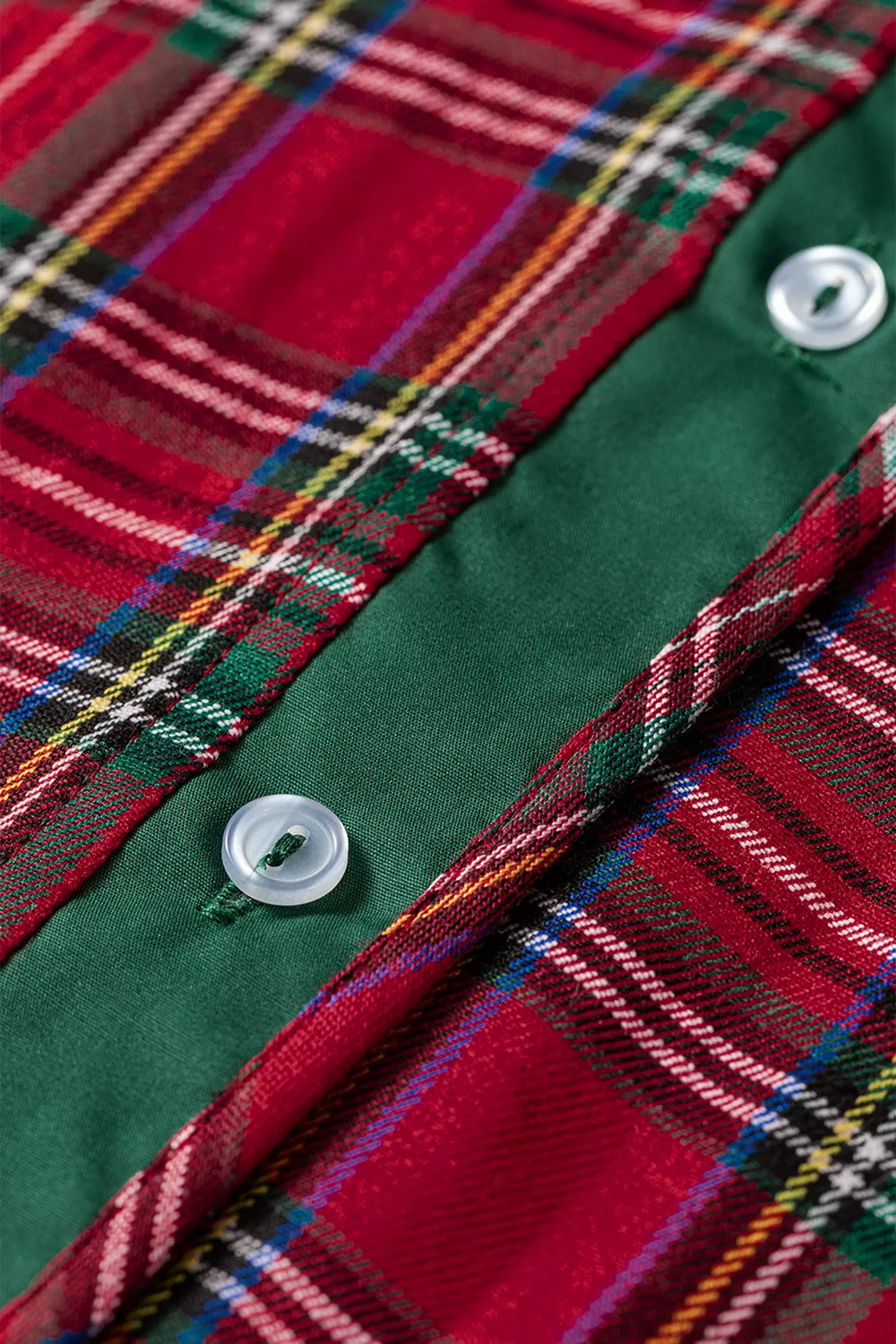 Plaid Ruffle Cuff Button Front Pocket Mini Dress, image 14