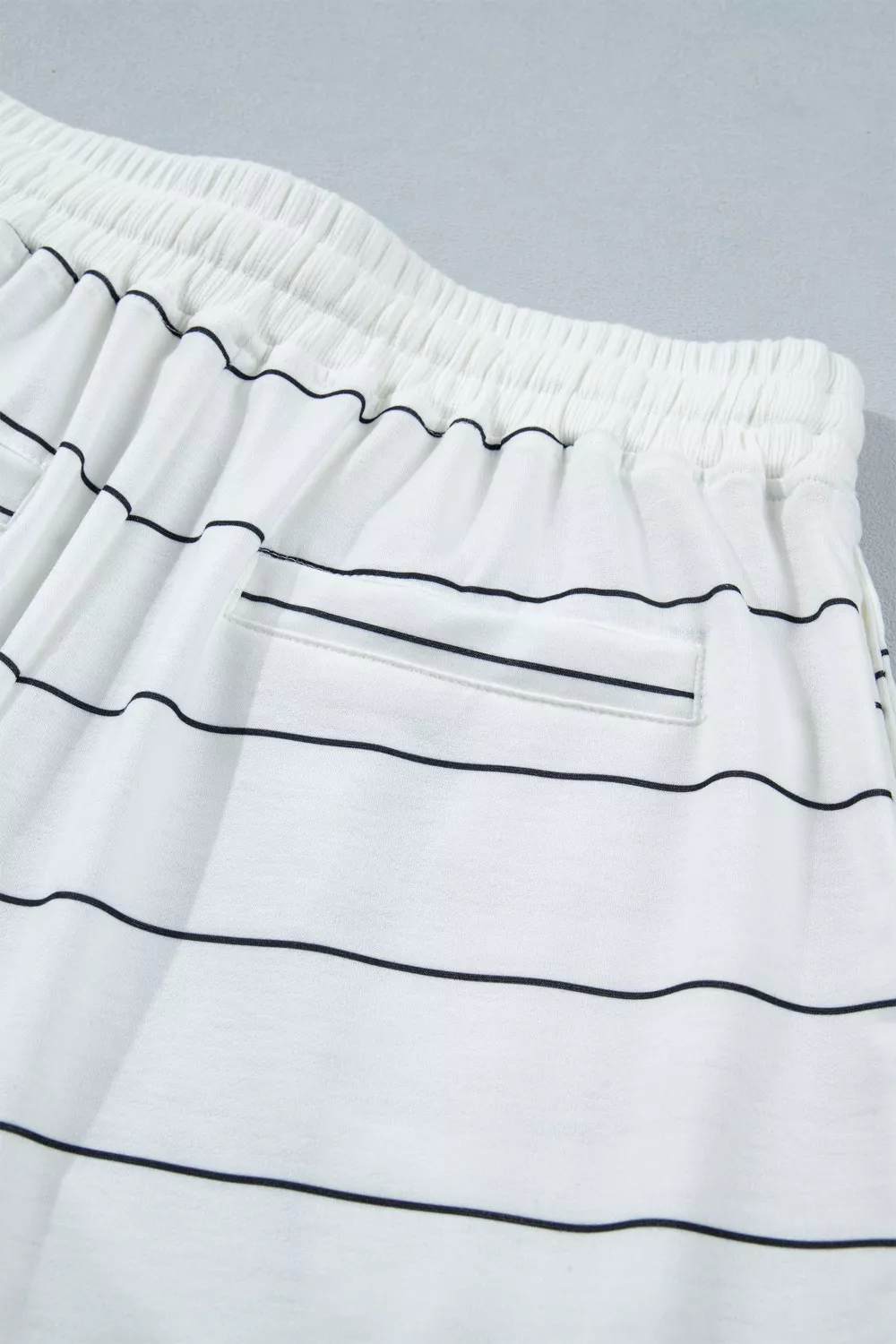 Stripe Half Sleeve Tee and Drawstring Shorts Set, image 10