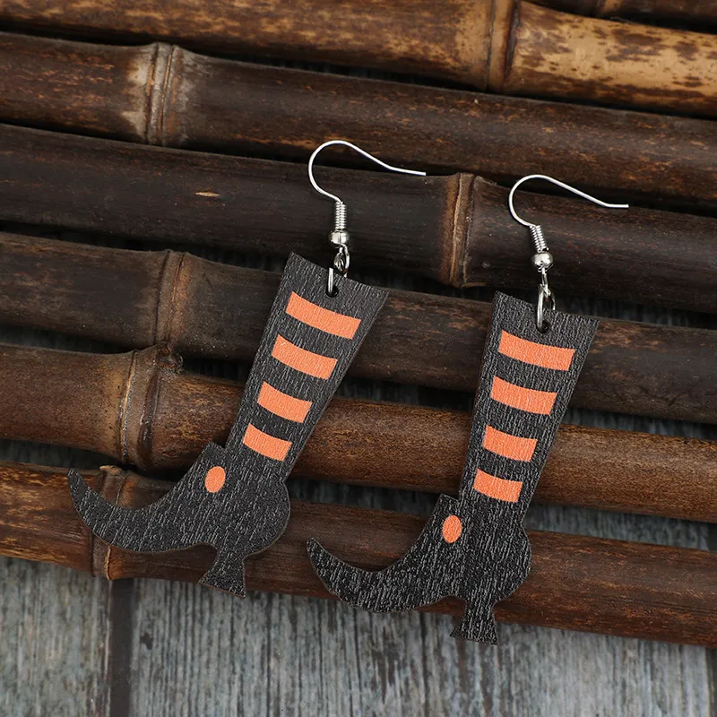 Alloy Wooden Boots Earrings, image 5