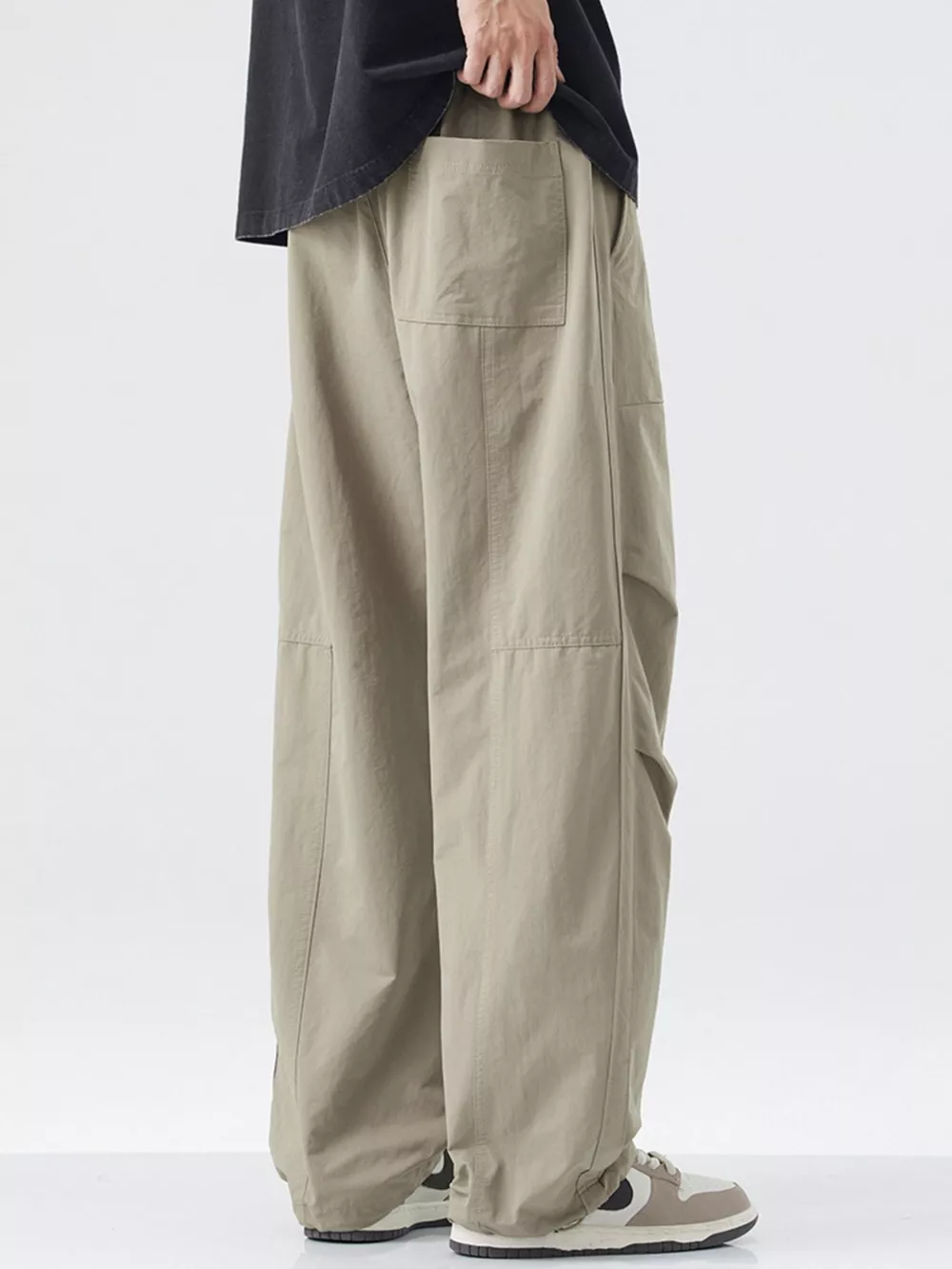 Men's Loose-Fit Drawstring Wide Leg Pants, image 5