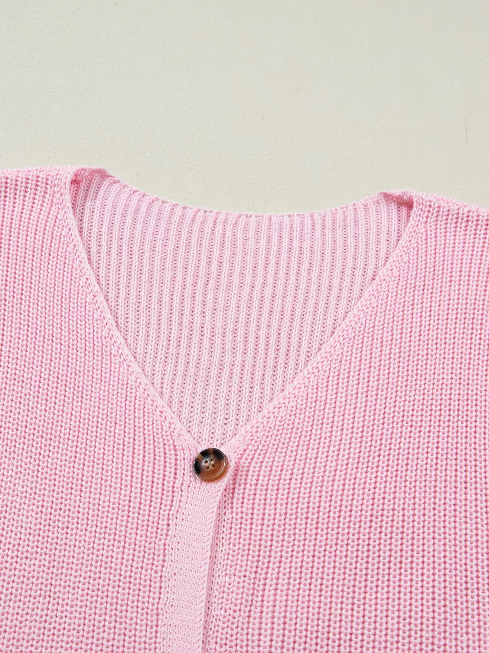 Solid Color Knit V Neck Button Front Sweater Vest, image 15