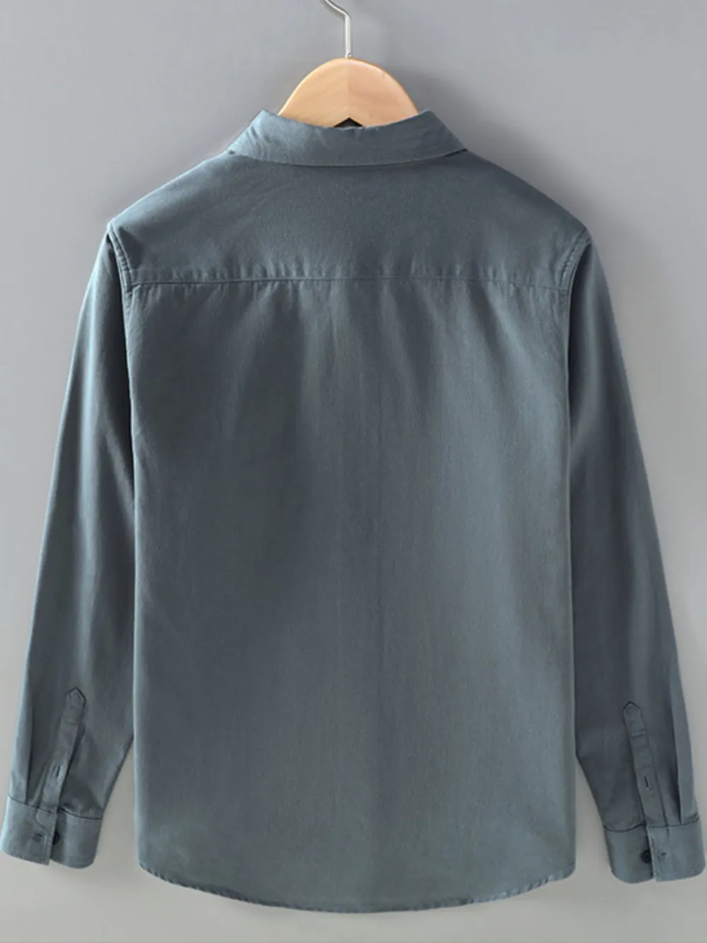 Men's Plus Size Button Up Long Sleeve Shirt, image 3