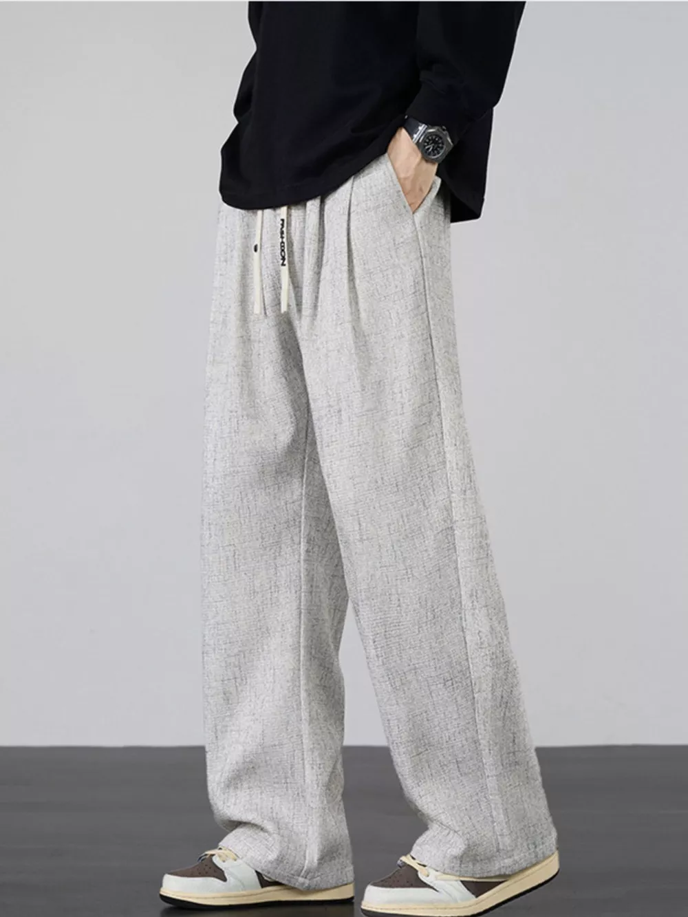 Men's Plus Size Casual Wide Leg Pants, image 2