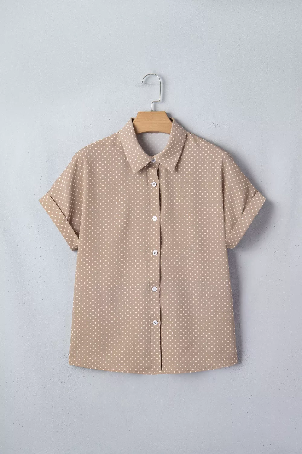 Polka Dot Print Short Sleeve Shirt, image 8
