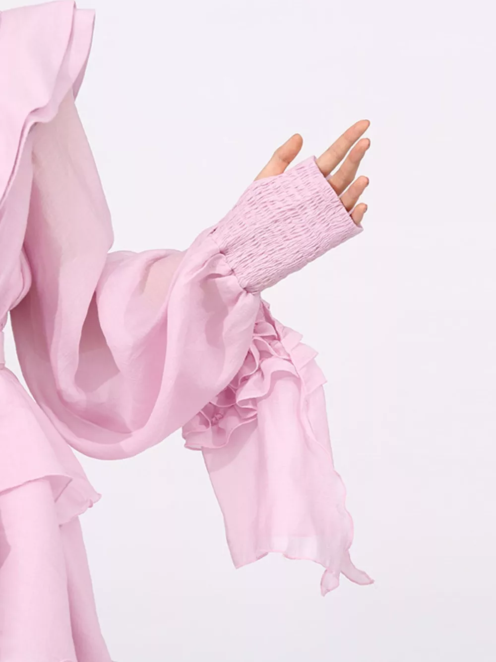 Ruffled Layered Long Sleeve Mini Dress, image 10