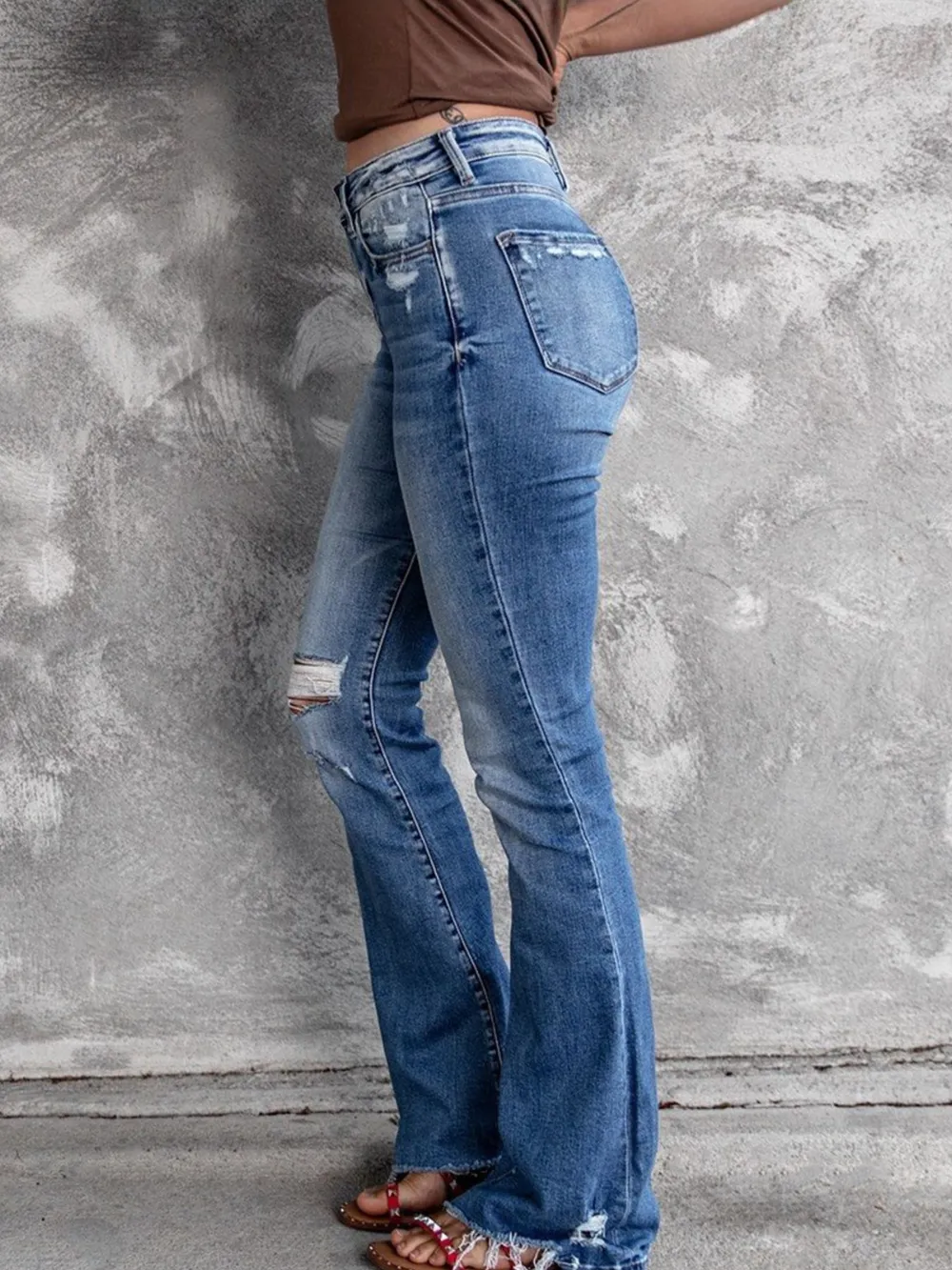 Distressed Flare Jeans, image 7
