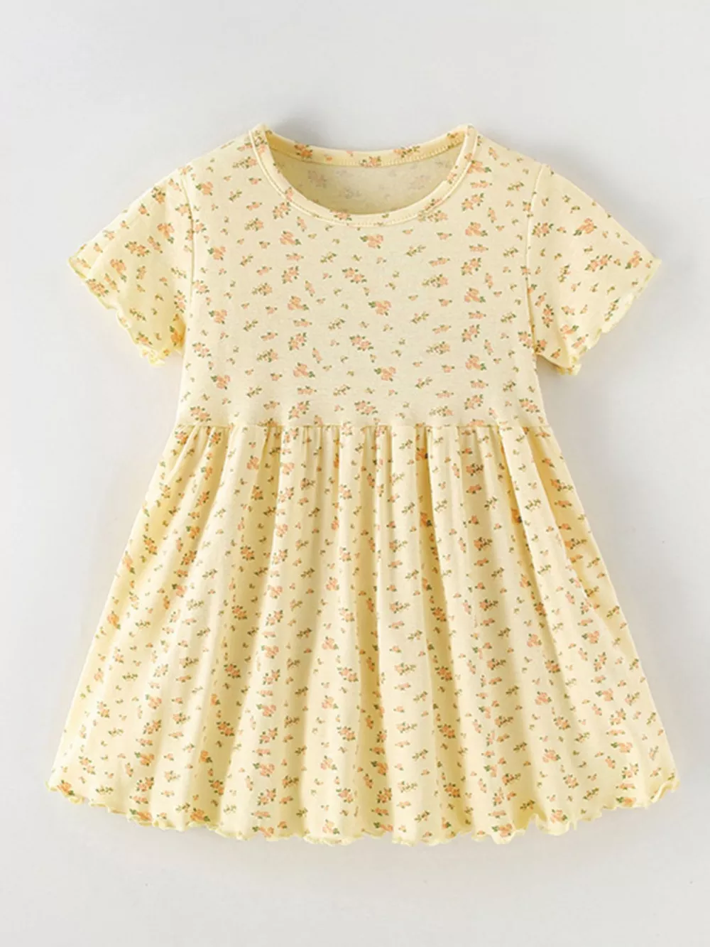Children's Floral Print Short Sleeve Dress, image 2