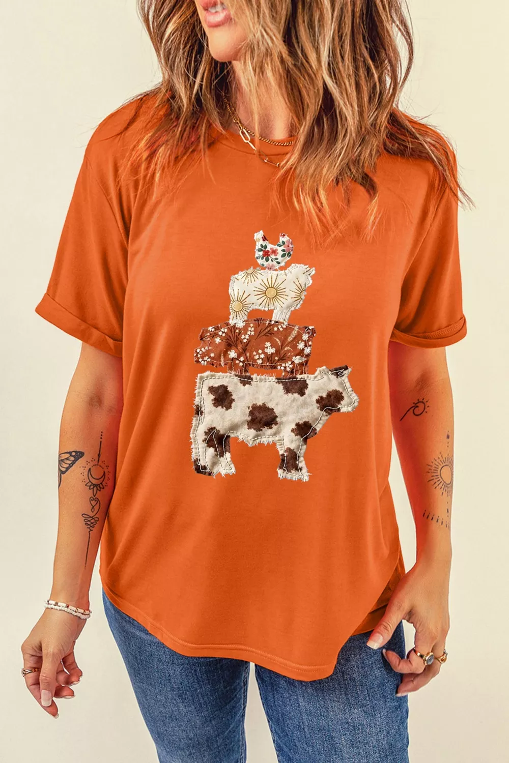 Unique Animal Design Short Sleeve T Shirt, image 5