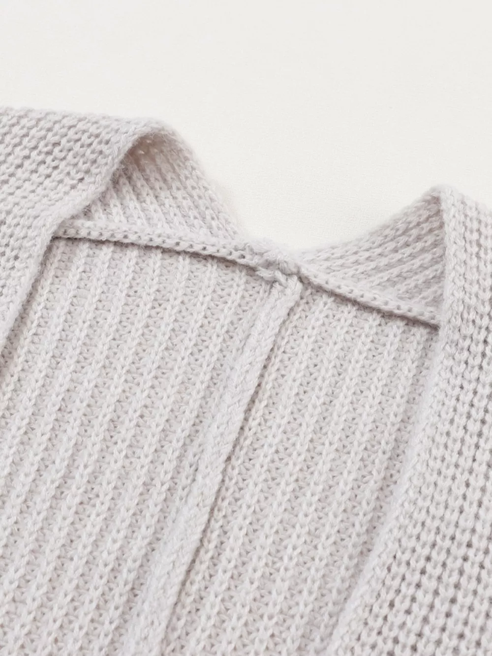 Oversized Fold Over Sleeve Open Front Cardigan, image 4