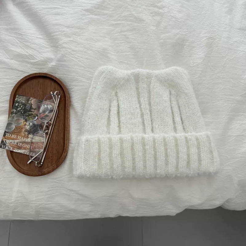 Cute Cat Ear Knitted Beanie Hat, image 7