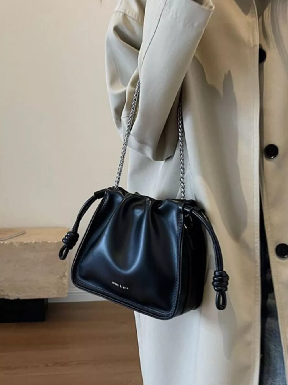 Drawstring Ruched Crossbody Bag, image 9