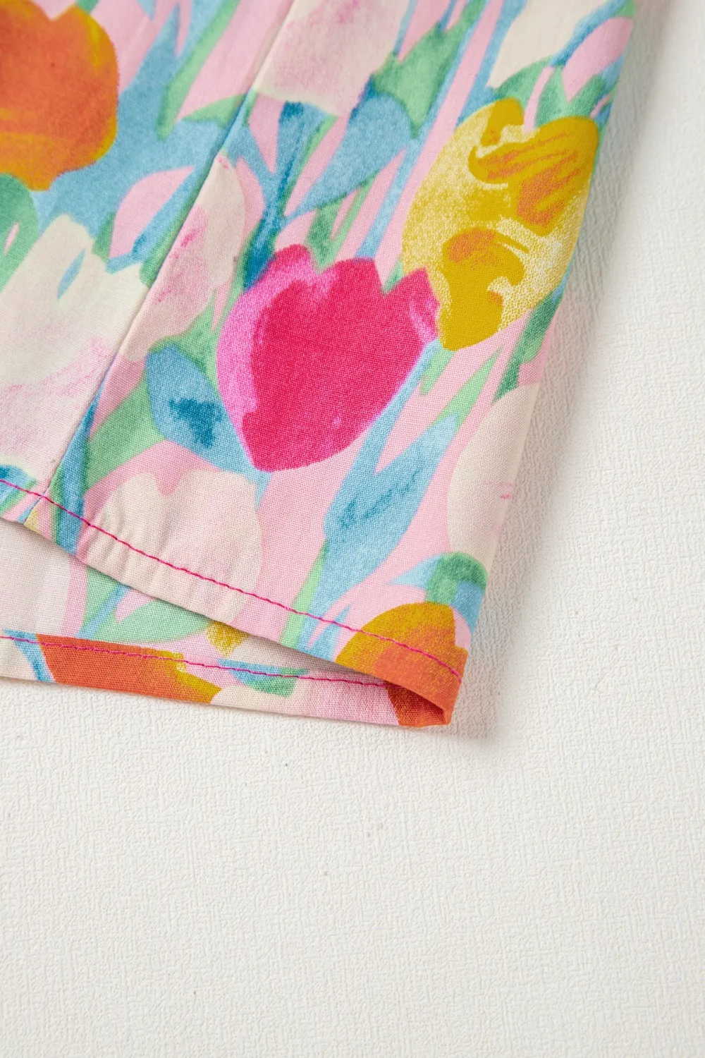 Floral Ruffle Layered Sleeve Blouse, image 7