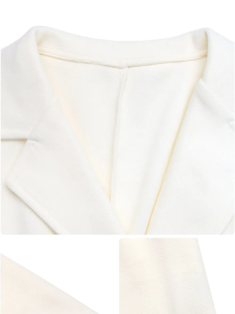 Lapel Collar Long Sleeve Longline Coat, image 4
