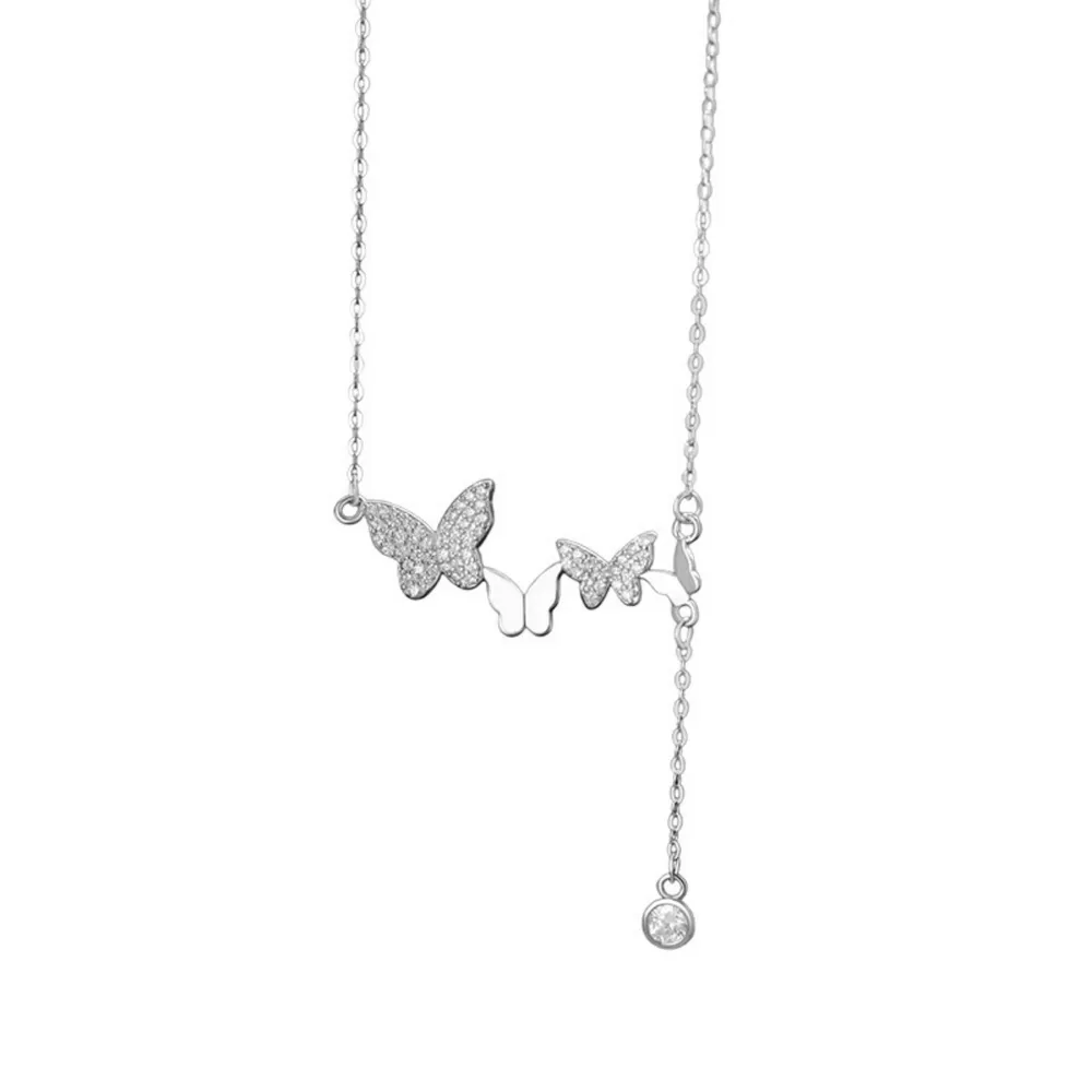 925 Sterling Silver Butterfly Necklace, image 5