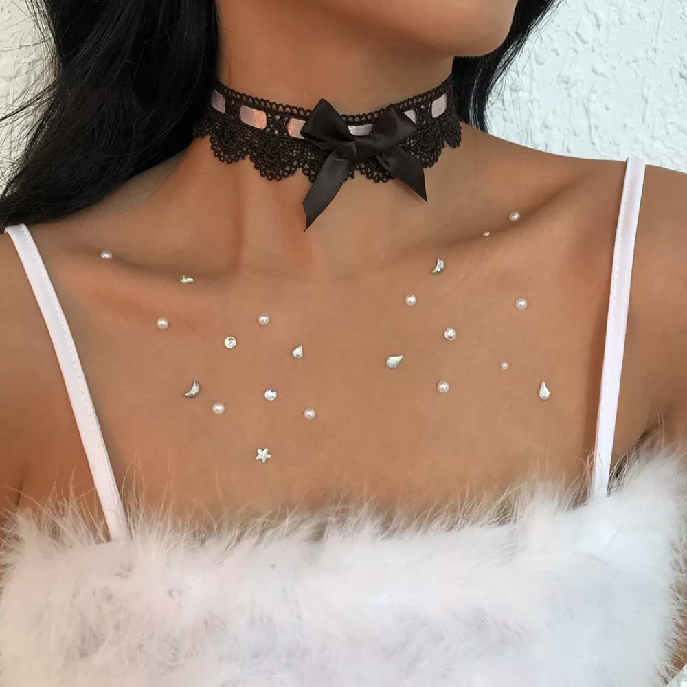 Lace Bow Choker Necklace, image 3
