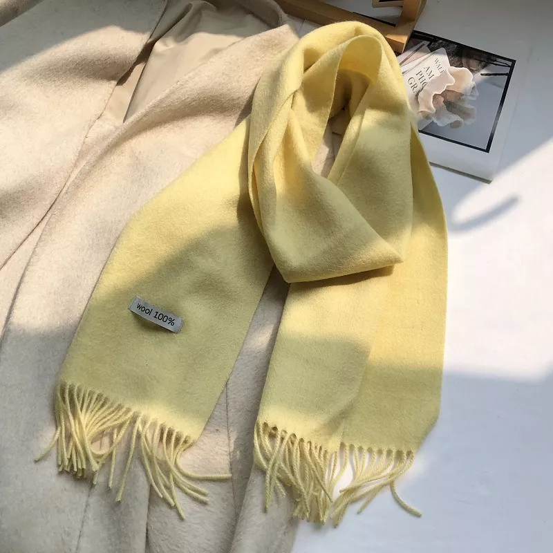 Pure Wool Cozy Tassel Knit Scarf, image 6