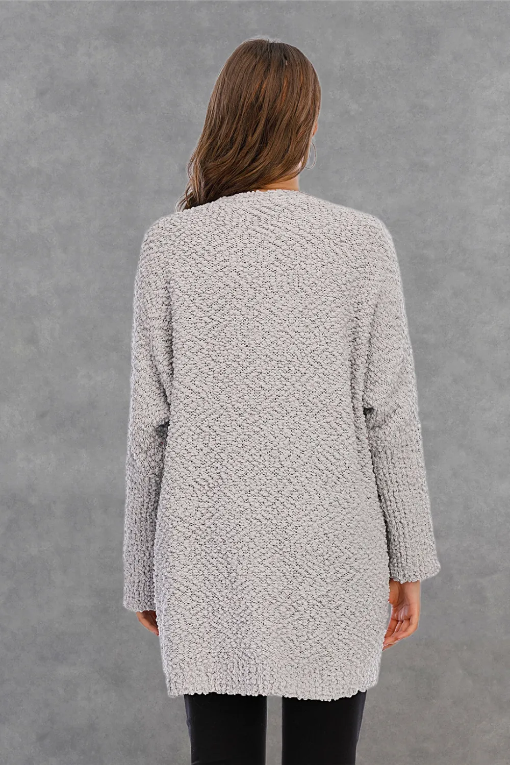 Pocketed Open Front Long Sleeve Cardigan, image 11