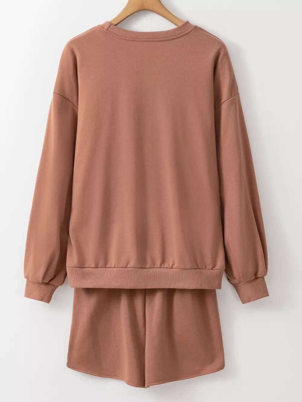 COFFEE Round Neck Sweatshirt and Shorts Set, image 2