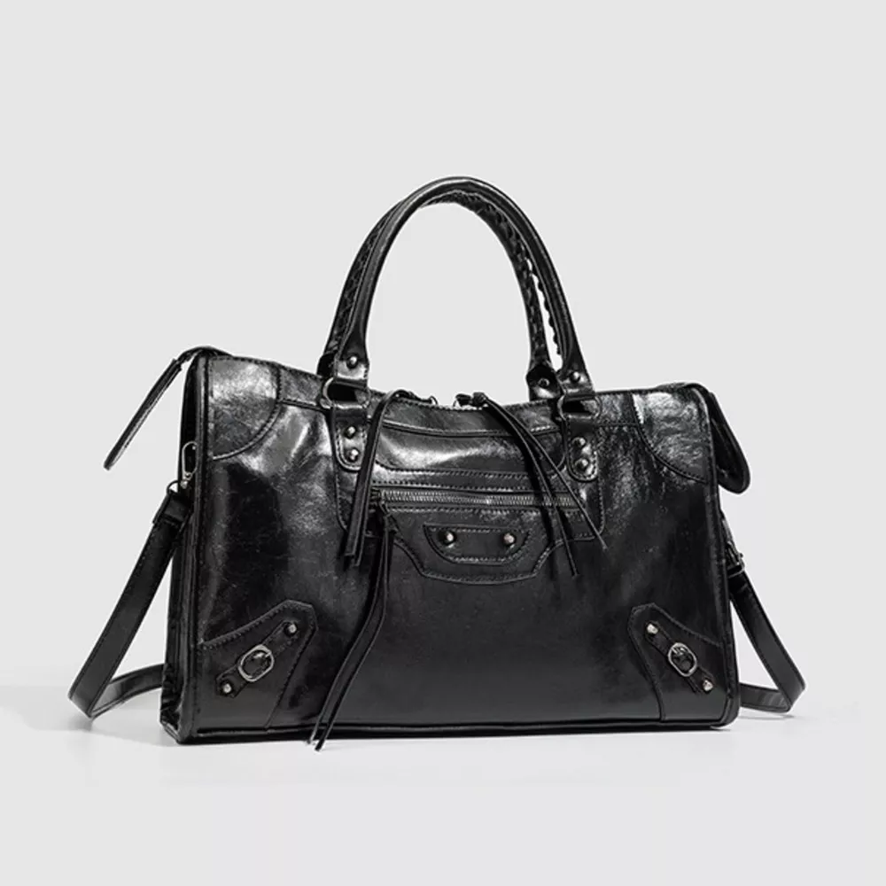 PU Leather Handbag with Top Handle