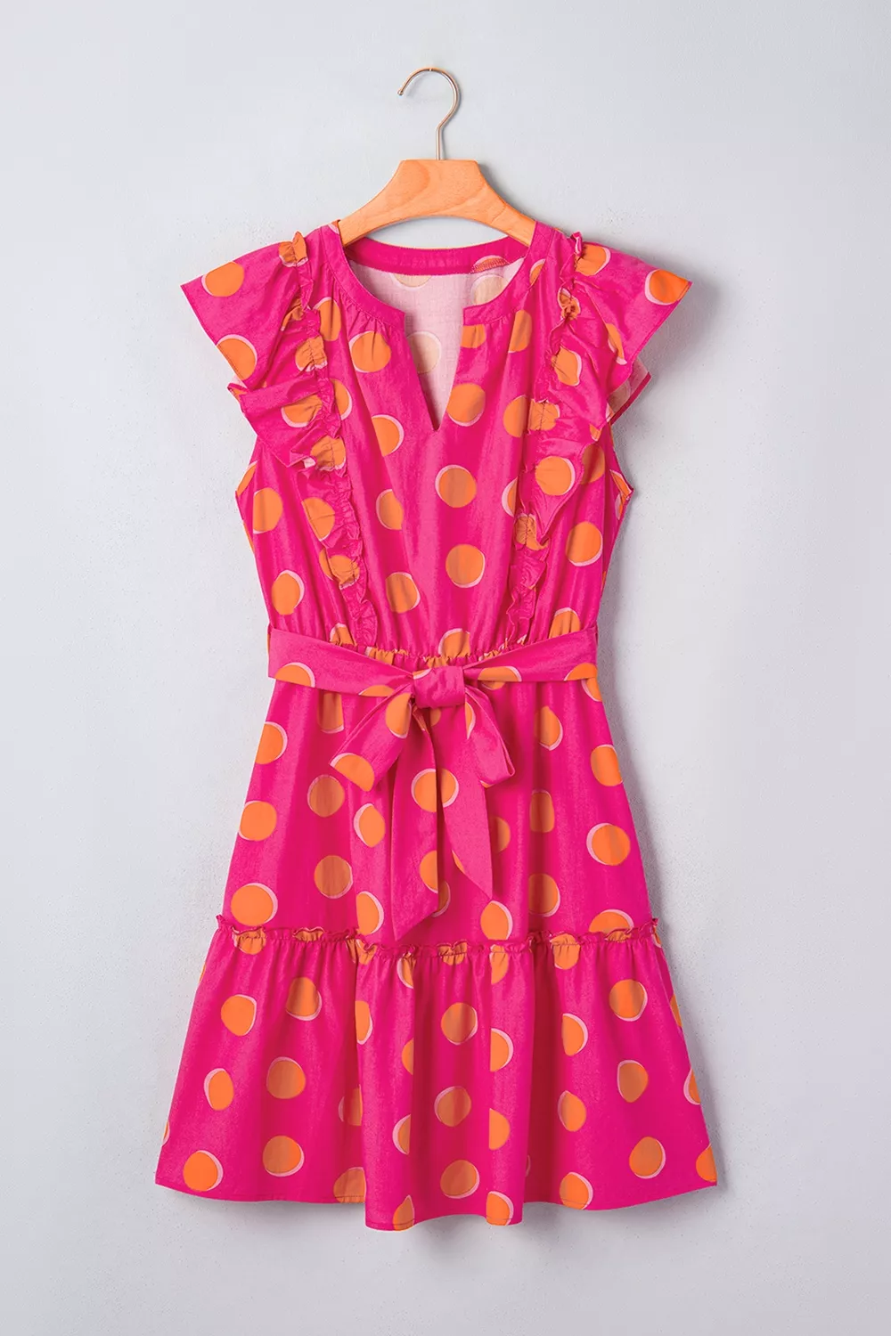 Ruffle Sleeve Polka Dot Mini Dress, image 9
