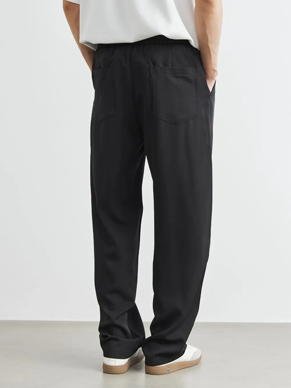 Men's Plus Size Relaxed Fit Wide Leg Drawstring Pants, image 2