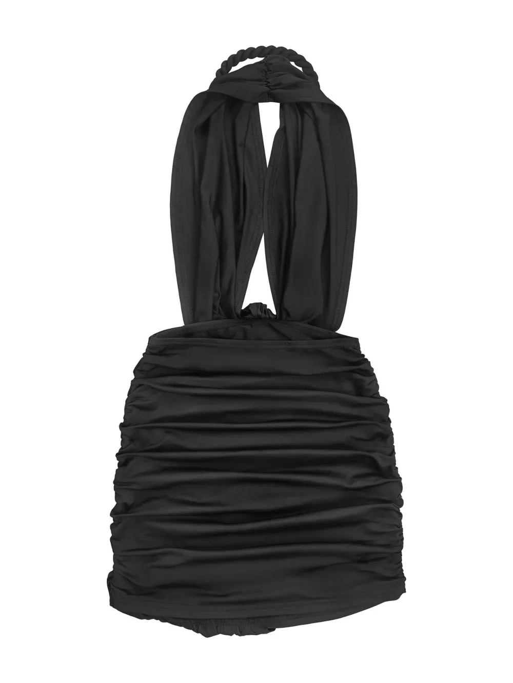 Ruched Halter Neck Bodycon Mini Dress, image 6