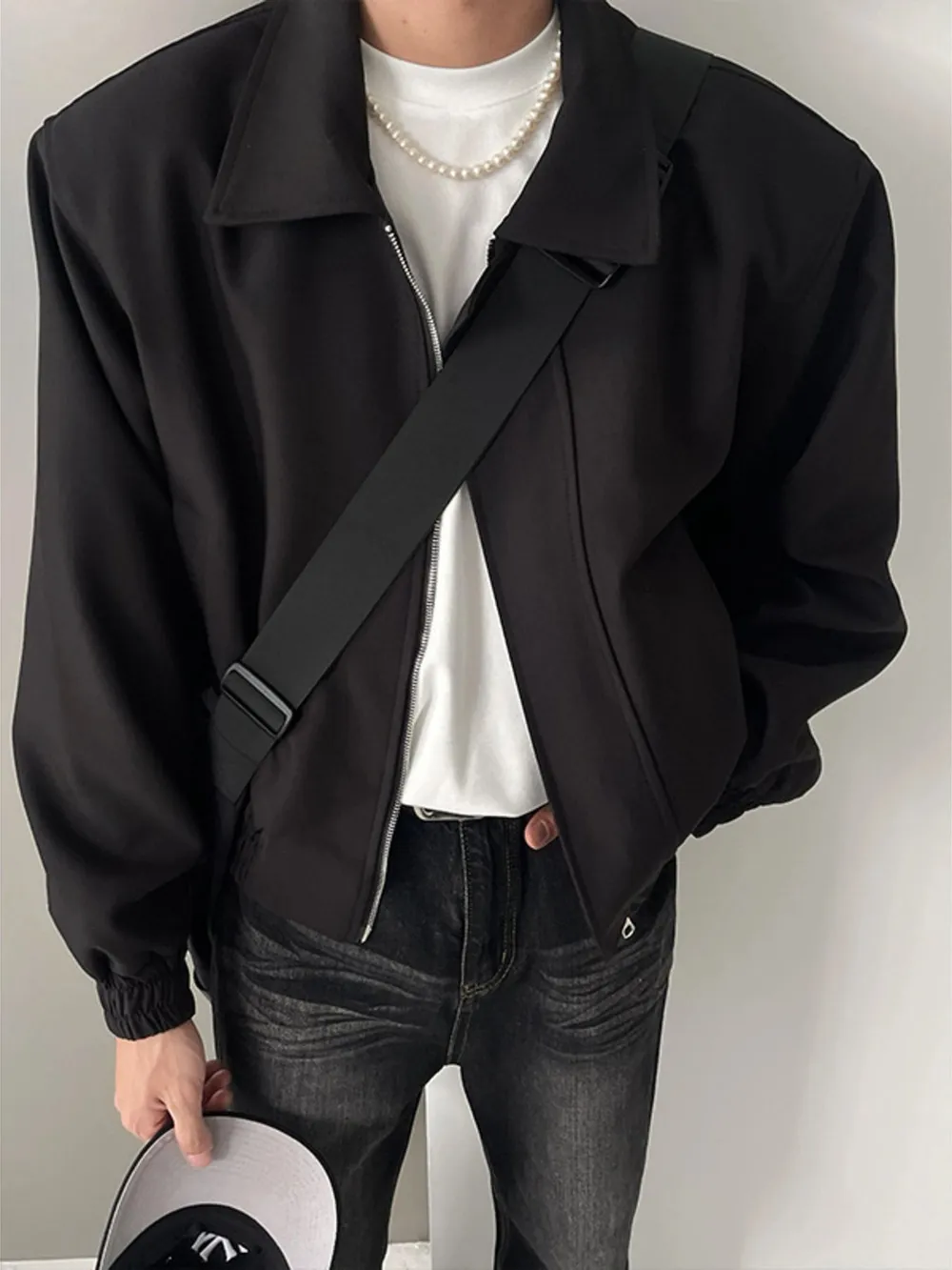 Men's Plus Size Zip Up Long Sleeve Jacket, image 6