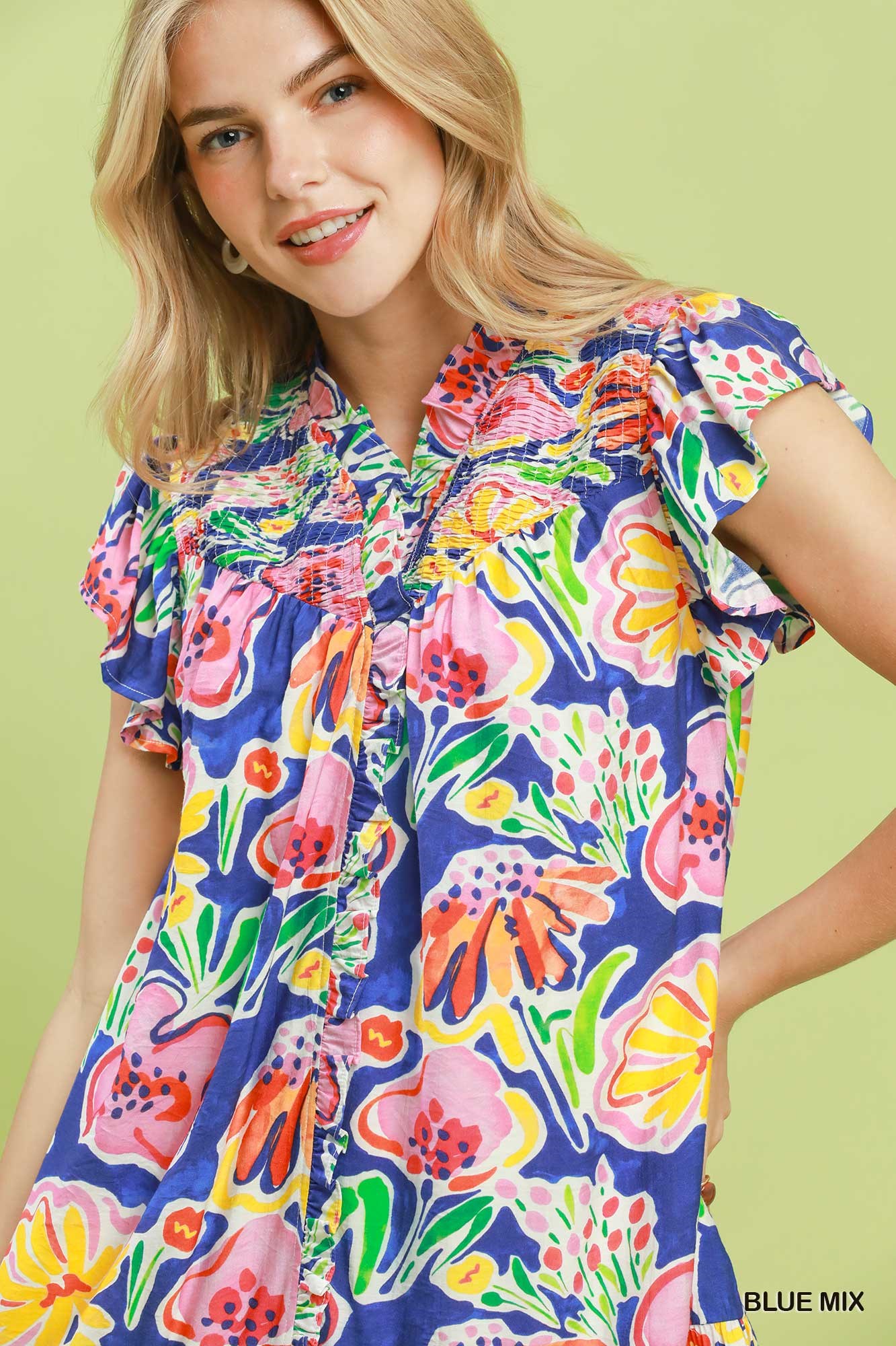 Floral Ruffle Mini Dress, image 6