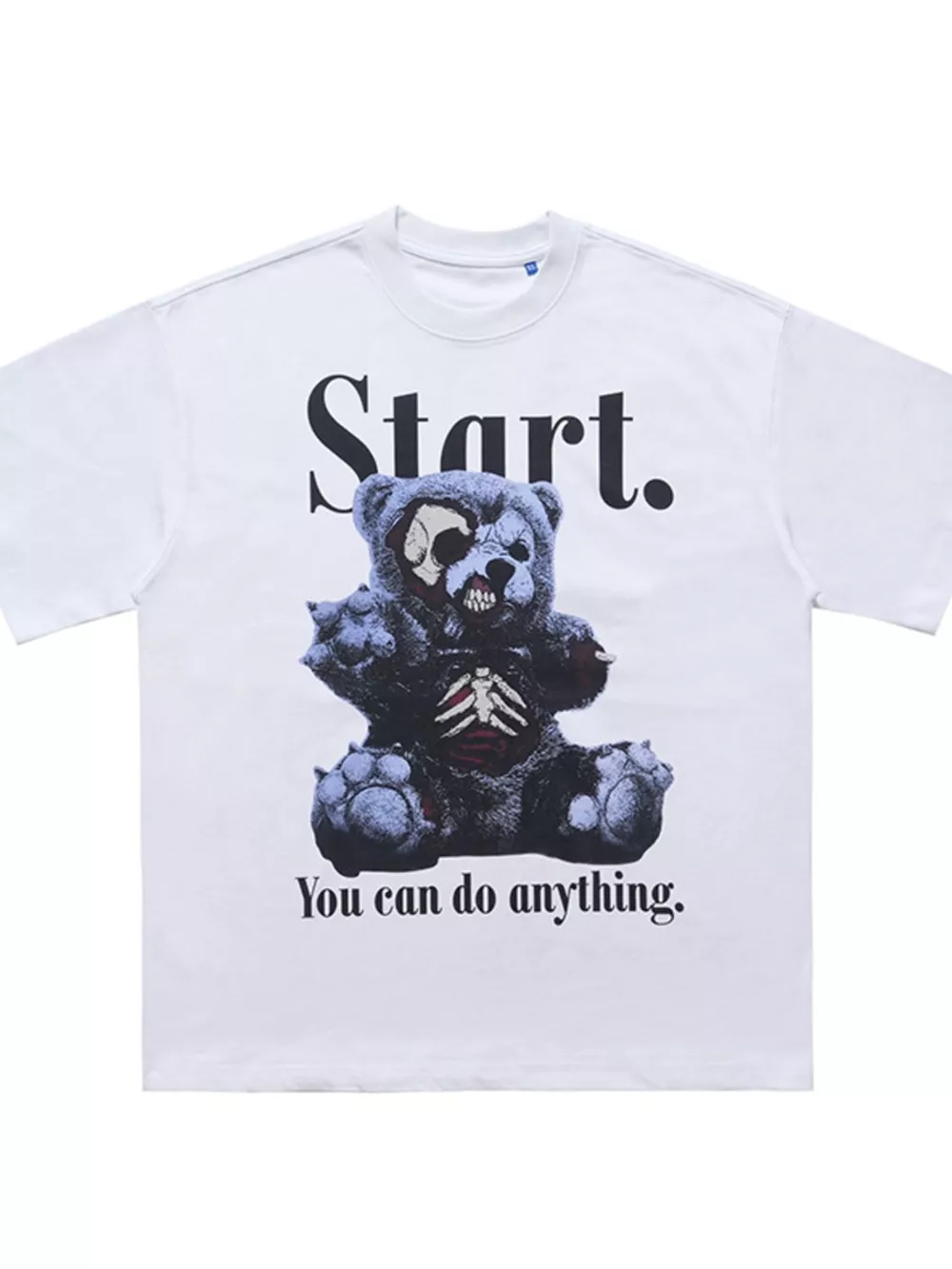 Men's Graphic Round Neck Oversized T-Shirt, image 4