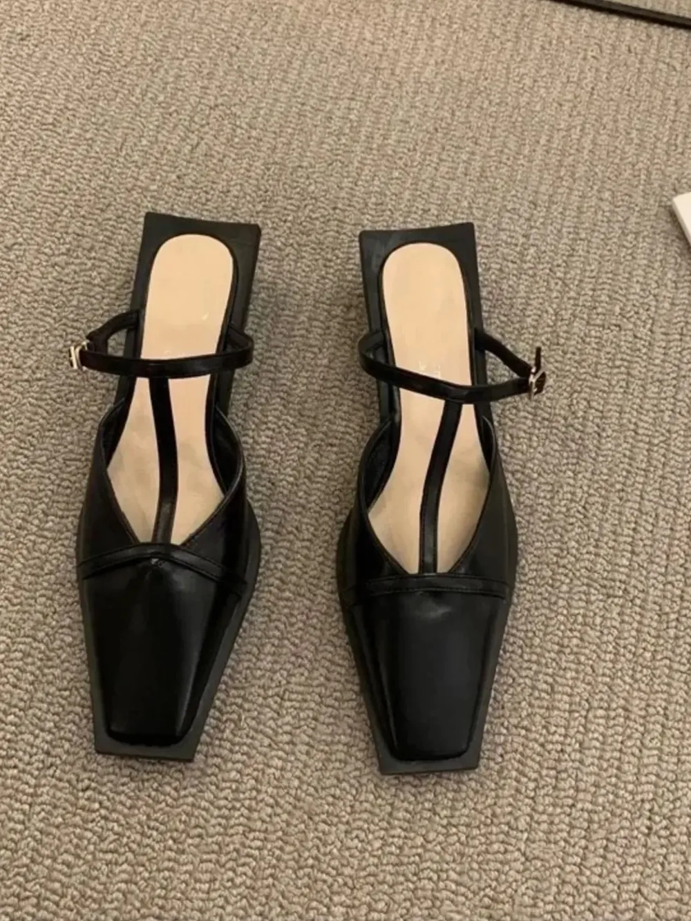 Square Toe T-Strap Sandals