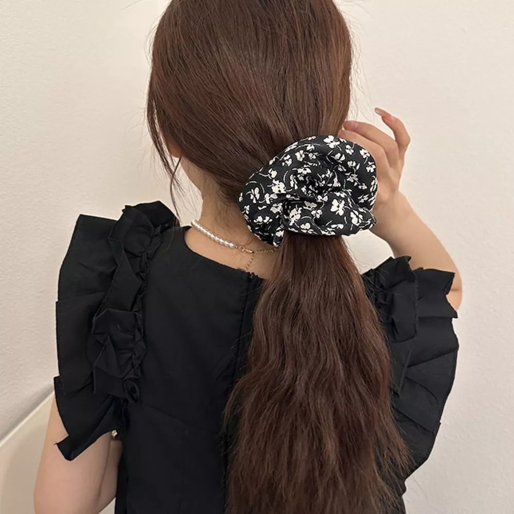 3-Piece Floral Print Hair Scrunchies Set, image 5