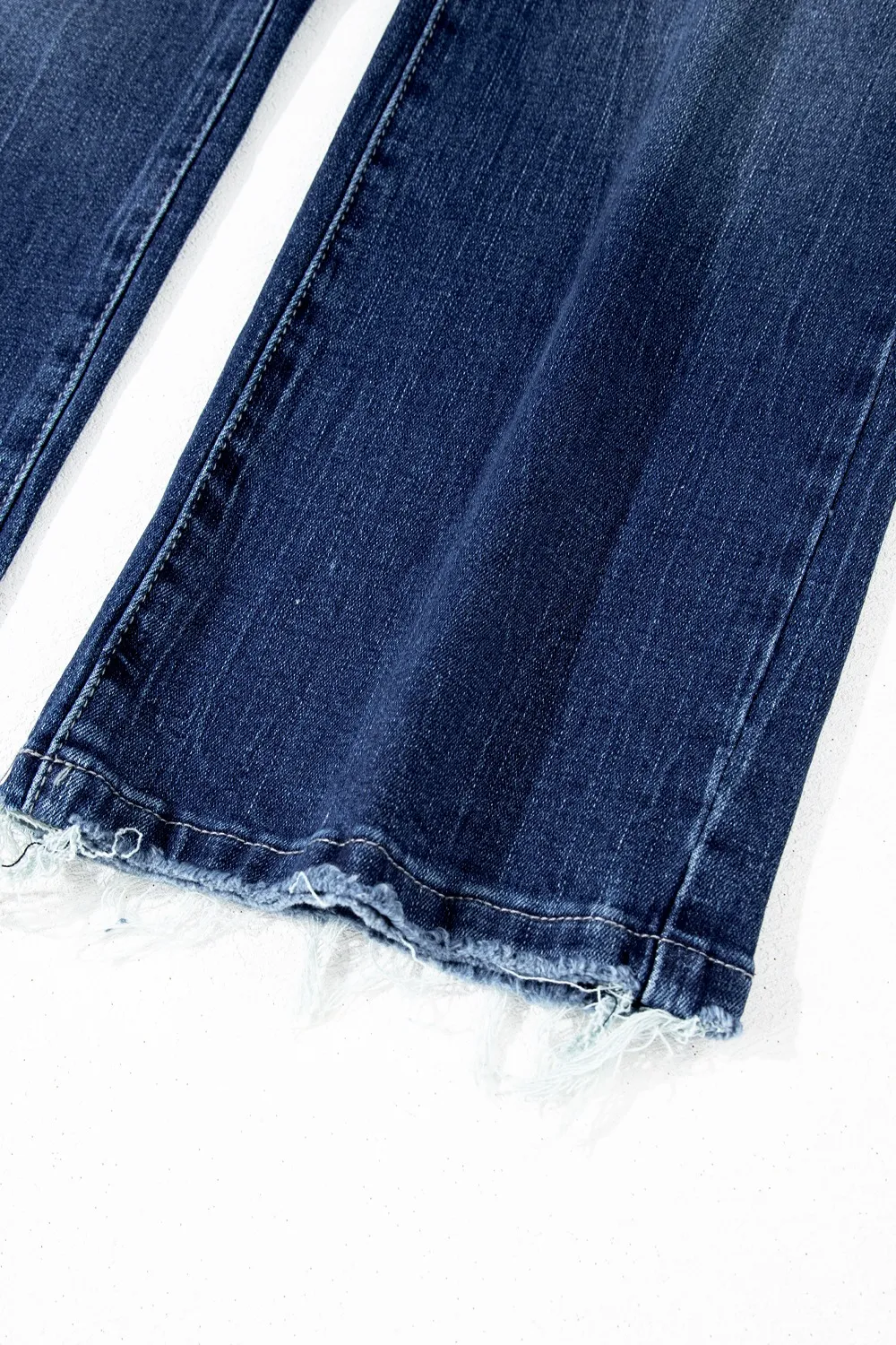 Mineral Wash Raw Hem High Waist Flared Jeans, image 10
