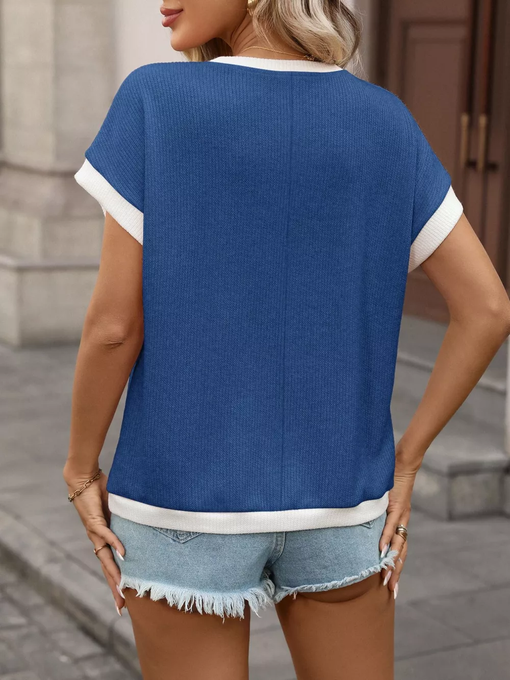 Contrast Trim Short Sleeve T-Shirt, image 11