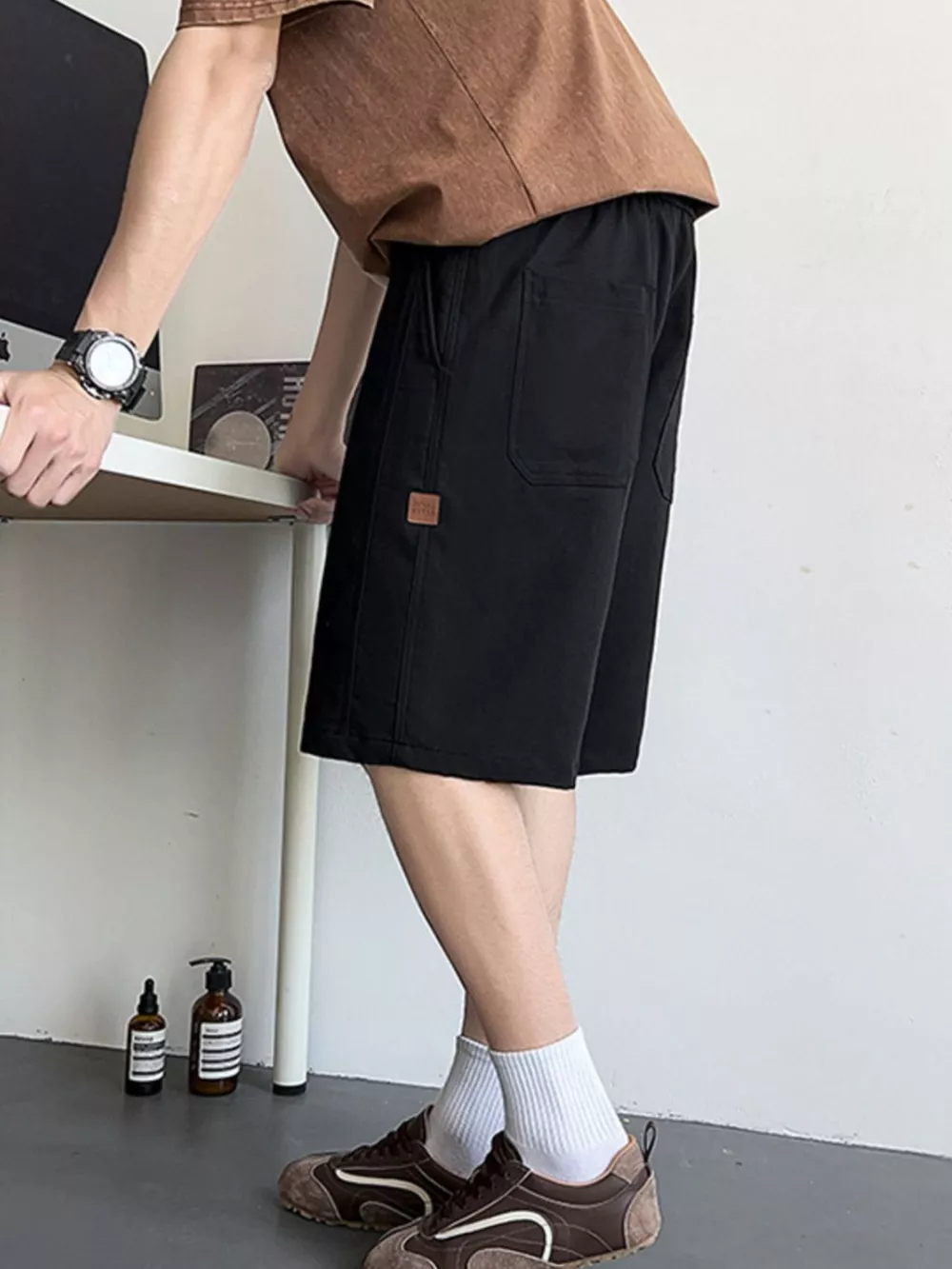 Men's Plus Size Casual Drawstring Shorts, image 4