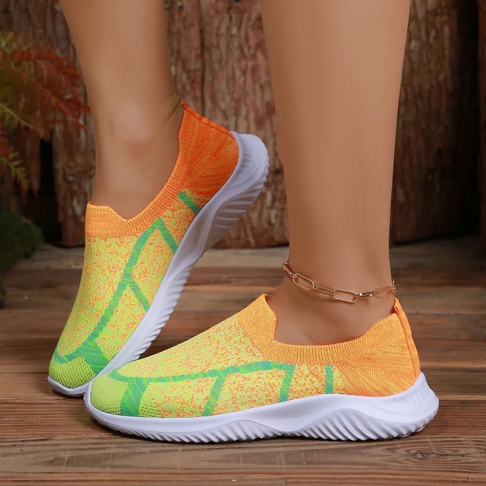 Breathable Mesh Round Toe Sneakers, image 6