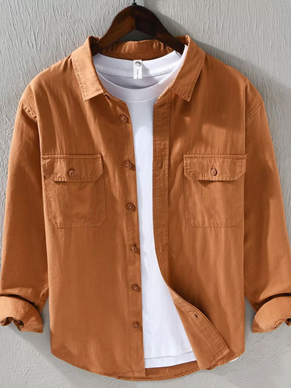Men's Plus Size Casual Button Up Shirt, image 7