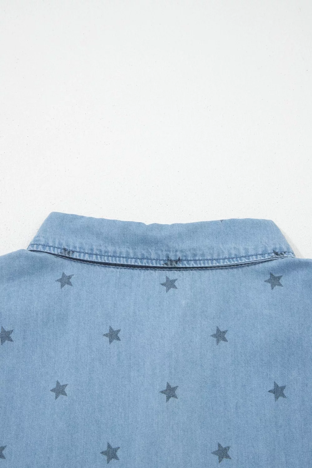 Double Chest Pocket Short Sleeve Denim Shirt, image 4