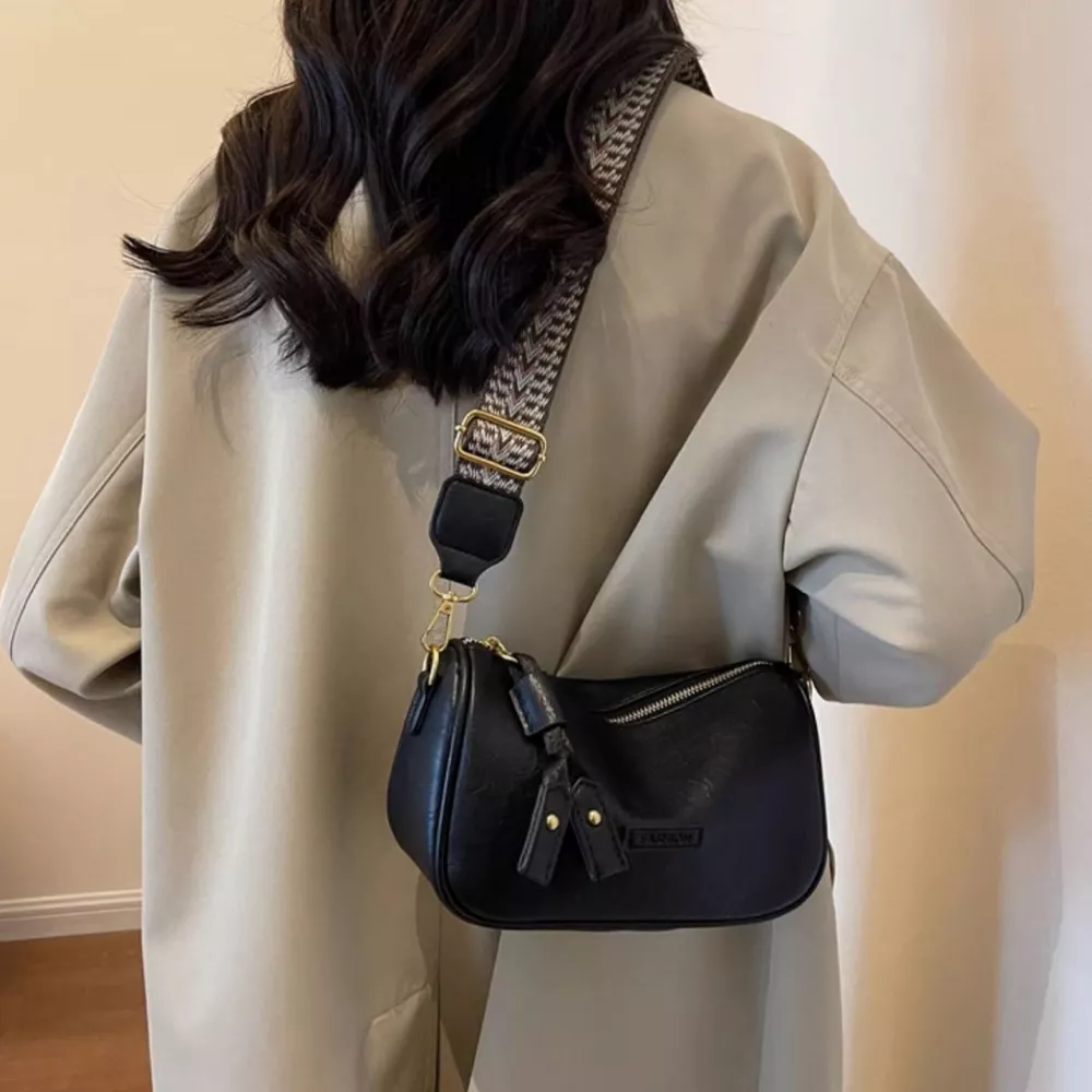 Wide Strap Crossbody Bag