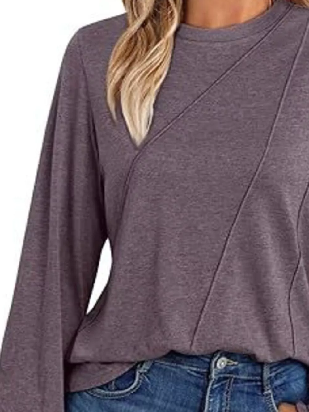 Round Neck Long Sleeve Top, image 13