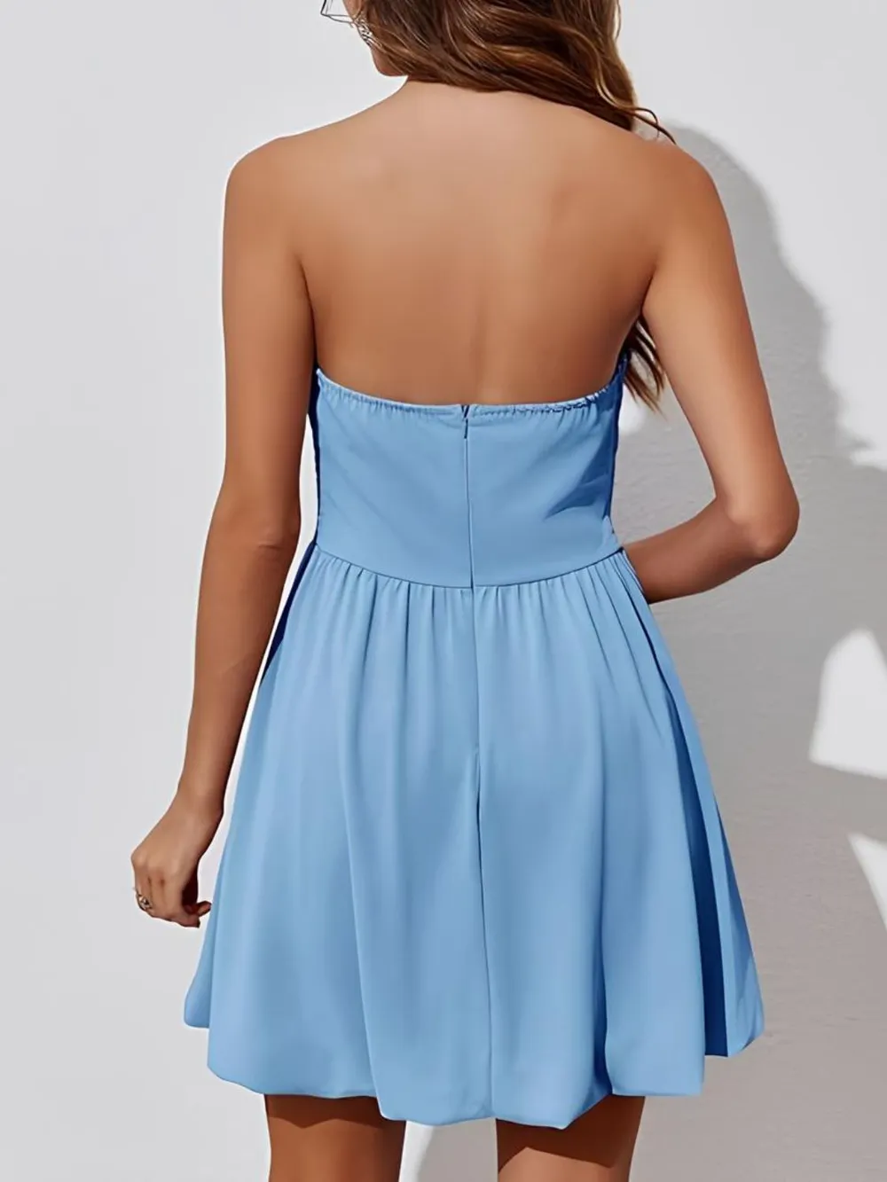 Ruched Tube Mini Dress, image 3