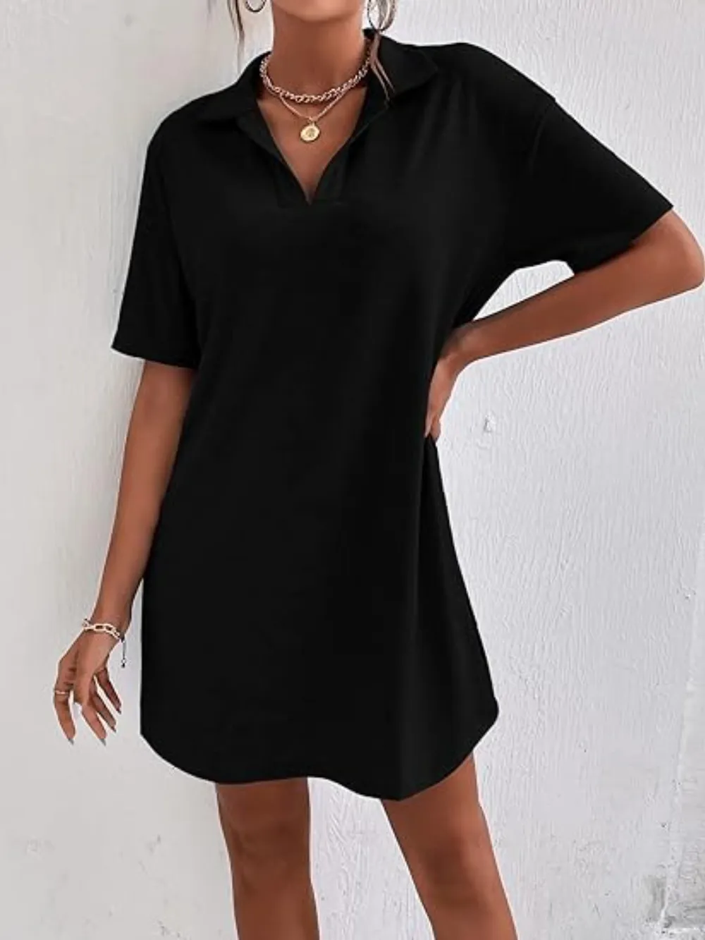 Johnny Collar Short Sleeve Polo Dress, image 8